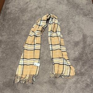 H&M Tan Plaid Scarf